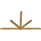 Ekena Millwork Kennewick Rough Sawn Timber Gable Bracket, Western Red Cedar, 96"W x 56"H x 2"D x 4"F, 14/12 Pitch GBW096X56X0204KEN00RWR - alternate 5